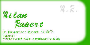milan rupert business card